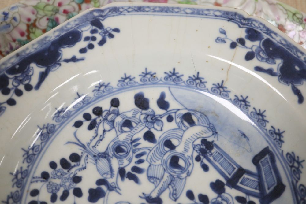 A collection of Oriental chargers and plates,